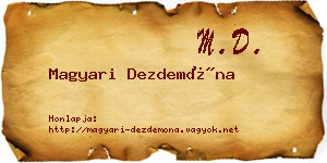 Magyari Dezdemóna névjegykártya
